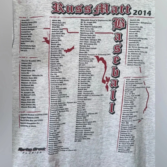 Russmatt 2014 Baseball tee shirt Size M - Picture 5 of 6